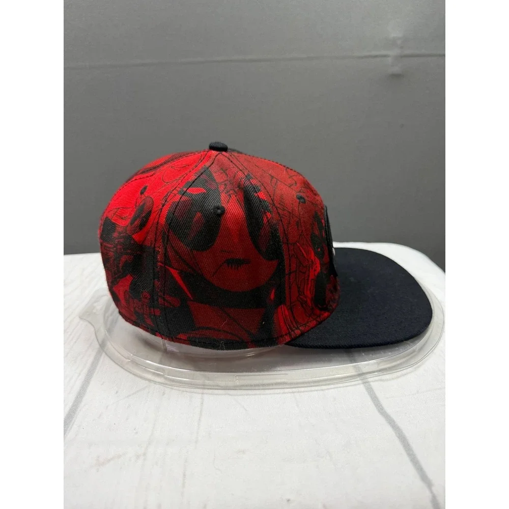 Marvel Deadpool Hat Mens Red Black‎ Graphic Snapback OSFM